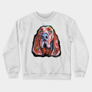 Redbone COONHOUND Dog Bright colorful pop dog art Crewneck Sweatshirt